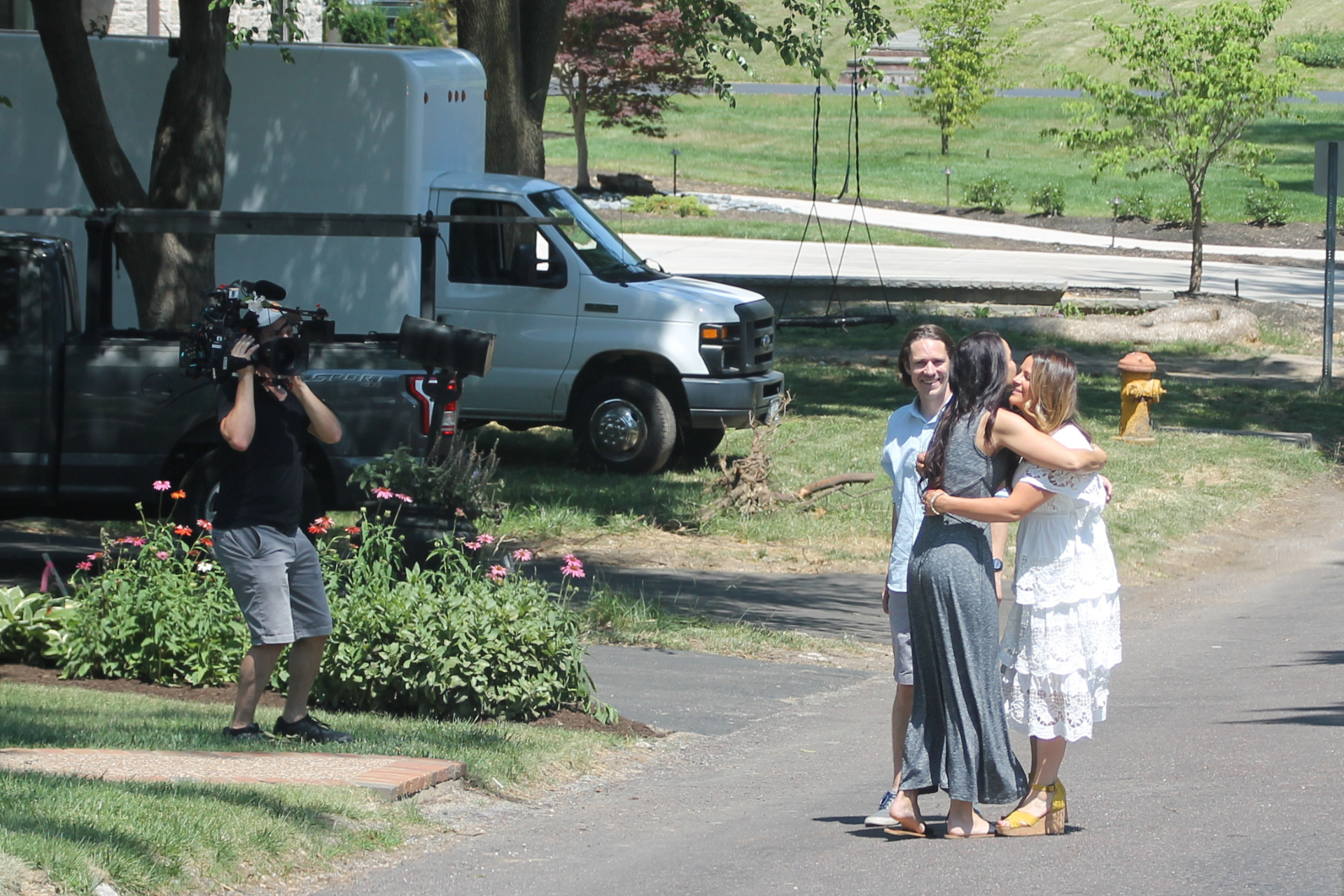 Lauren Risley greets homeowners Lauren Risley greets homeowners