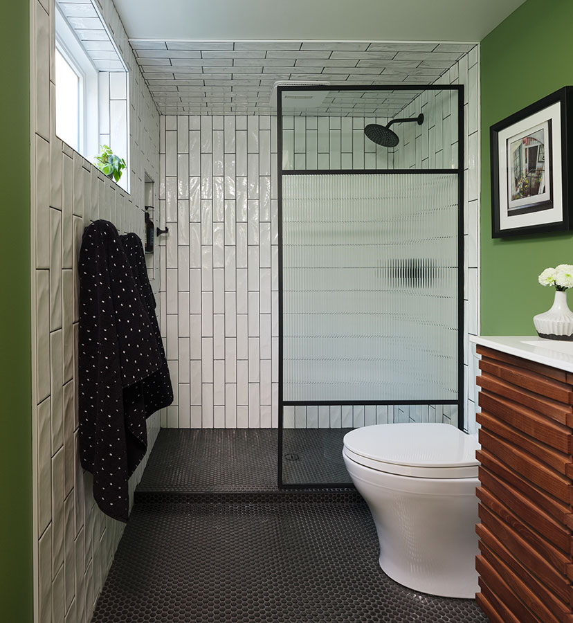 Musician's basement bathroom remodel