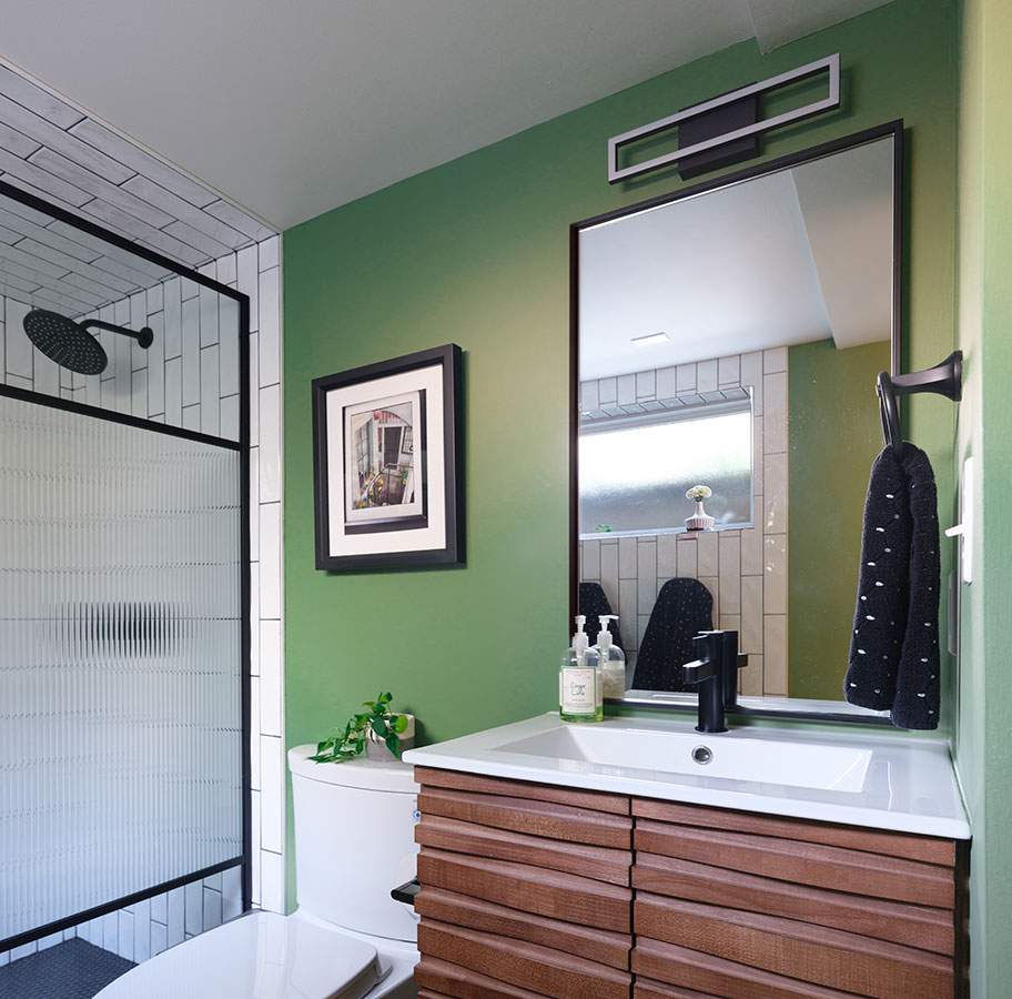 Musician's basement bathroom remodel